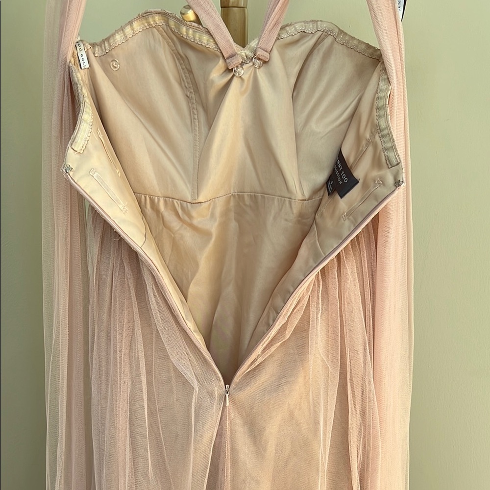 BHLDN Jenny Yoo Juliette Gown Pink Aline 6 way convertible Bridesmaid Dress 0 - Picture 6 of 9